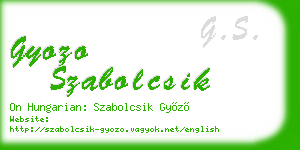 gyozo szabolcsik business card
