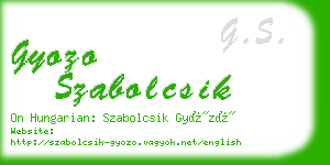 gyozo szabolcsik business card